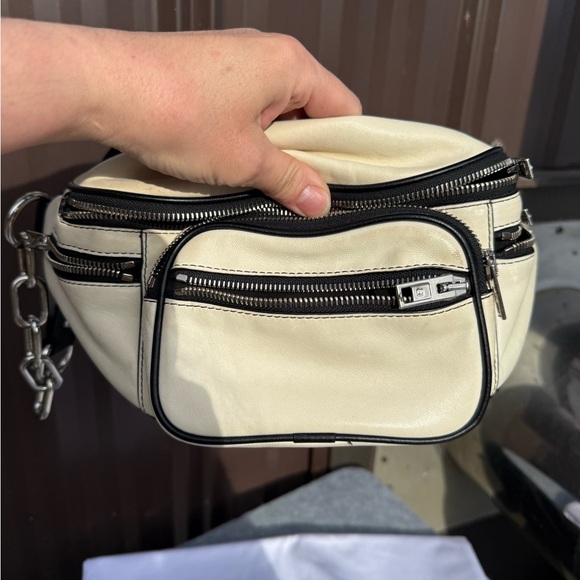 Alexander Wang White Lambskin Leather Attica Fanny Pack Belt Bag - Picture 2 of 15